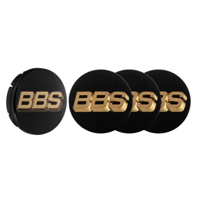 BBS Rotating 3D Center Cap black with Logo Bronze