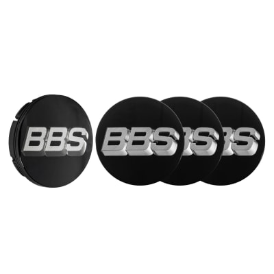 BBS Rotating 3D Center Cap black with Logo Platinum