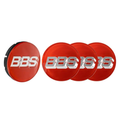 BBS Rotating 3D Center Cap red with Logo Silver/Chrome