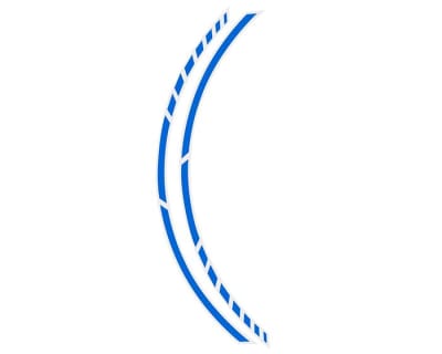 PIN STRIPING RACING GT blue, 14 stripes a' 7 mm x 41 cm, including spacer
