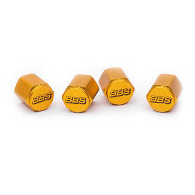 BBS Aluminium Valve Cap gold with lasered Logo