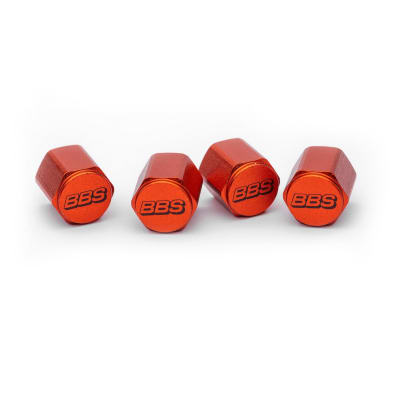 BBS Aluminium Valve Cap red with lasered Logo