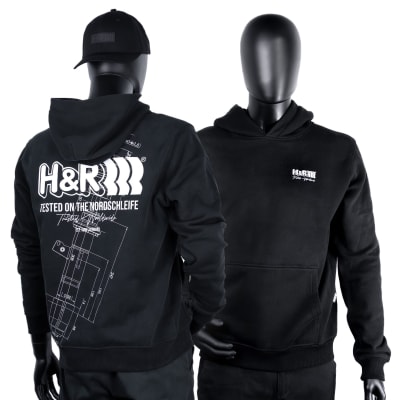 H&R Nordschleife Hoodie – Unisex, Sort