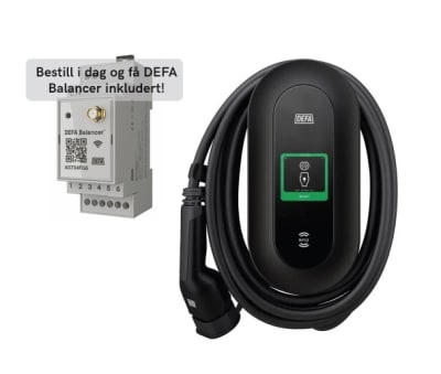 Ferdig montert ladestasjon!<br />DEFA Power 22 kW<br />Nå med Balancer i prisen