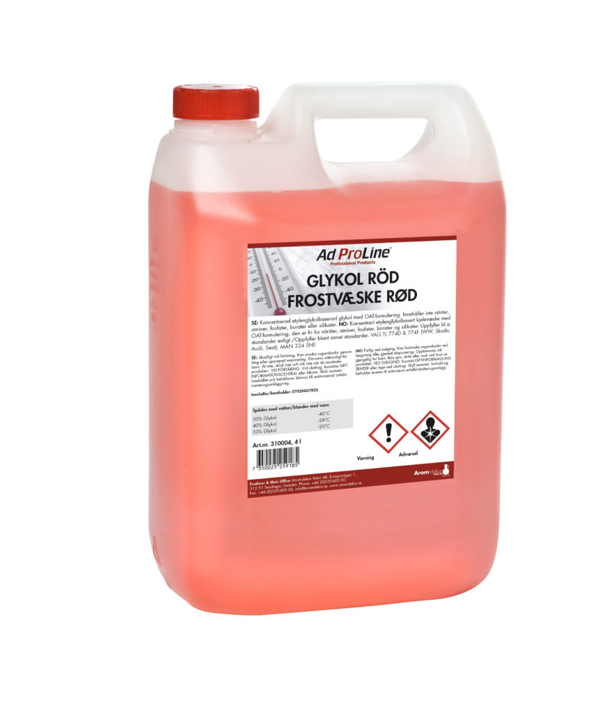 Frostvæske rød<br />Konsentrat