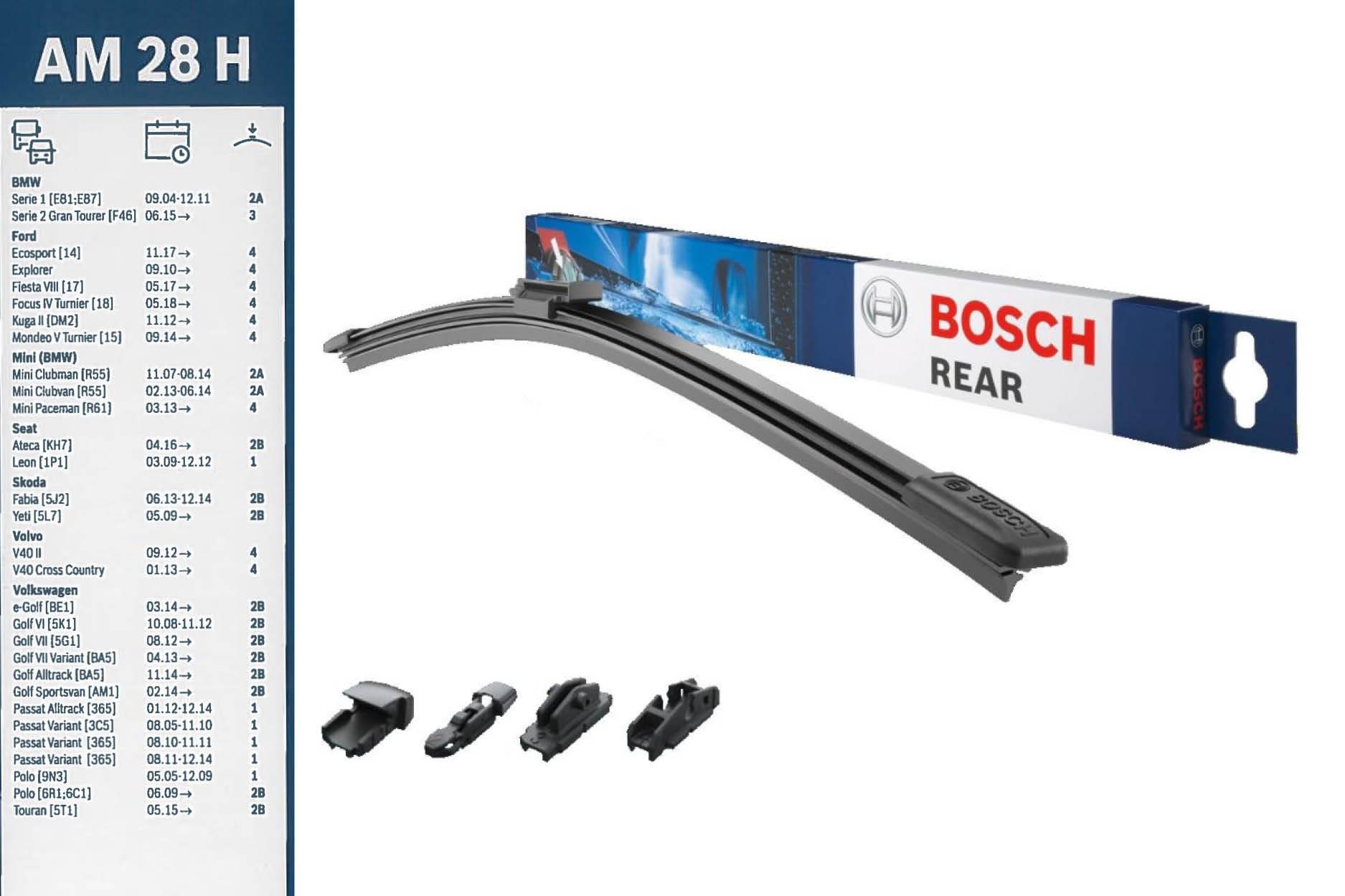Viskerblad bakrute<br />Multiadapter<br />