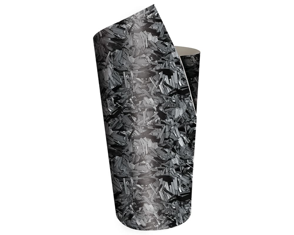 FOLIATEC Forged Carbon, black-structured, 1,52 x 16,5 m