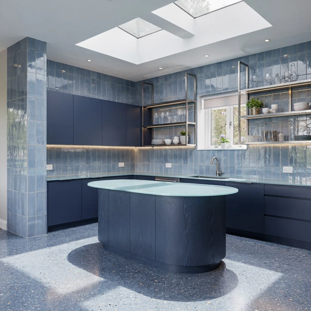 Wrap Your Kitchen in Periwinkle Tiles