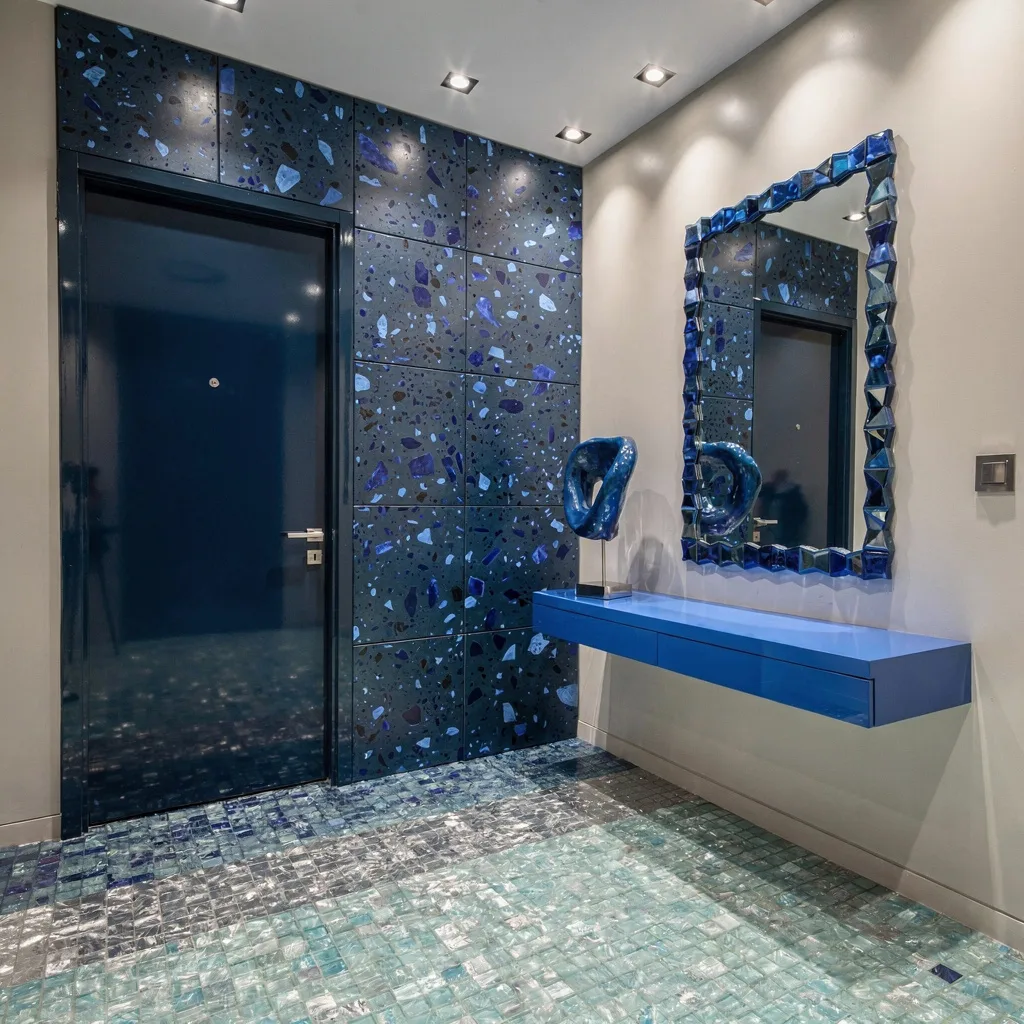 Get Artsy With Modular Blue Terrazzo