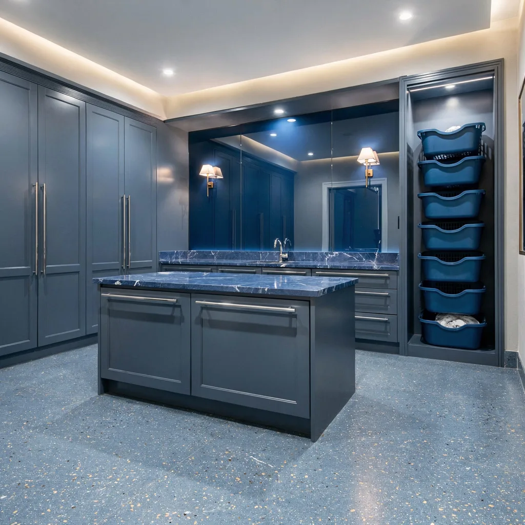 Curate a Gallery with Storm Blue Millwork