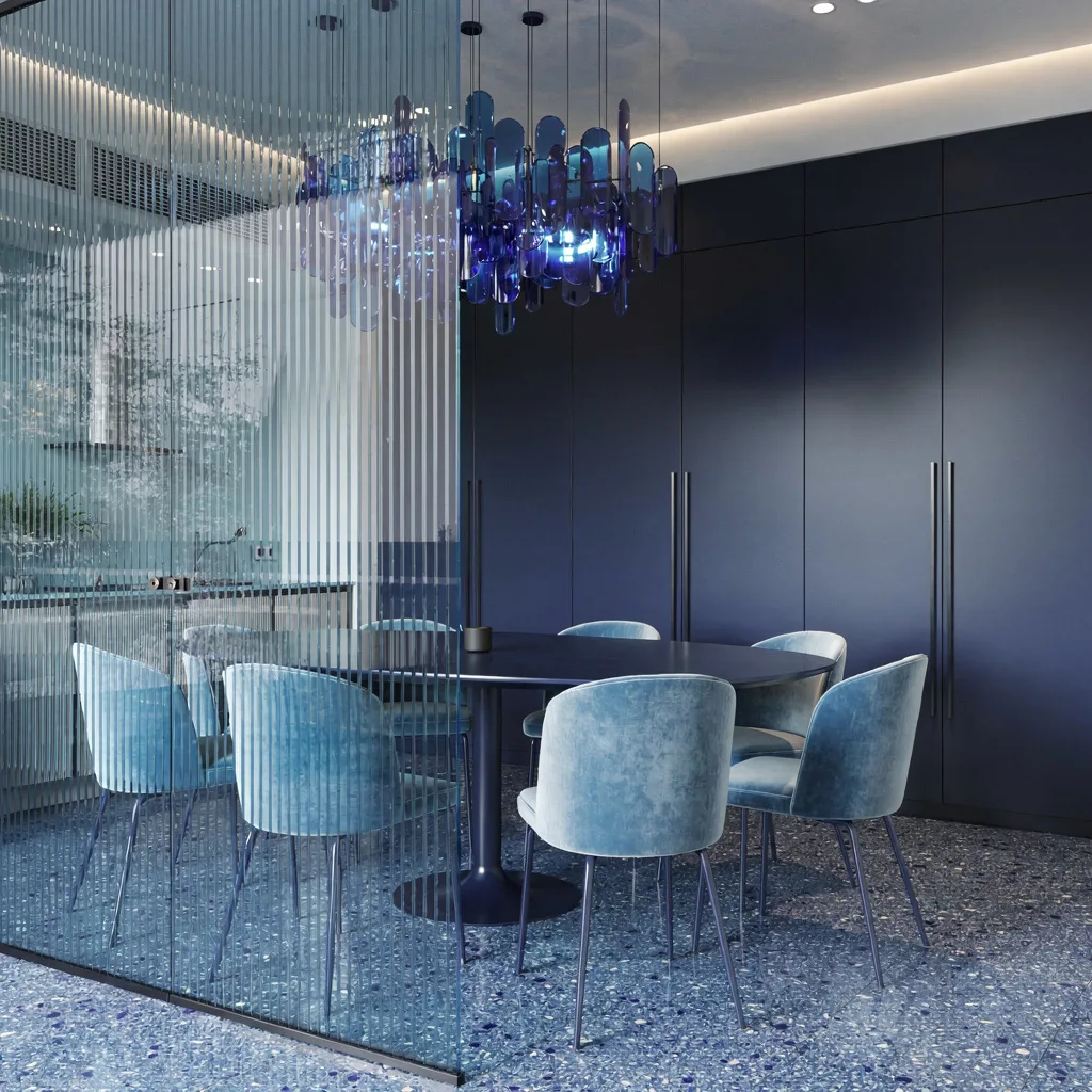 Define Space with Translucent, Ribbed Partitions