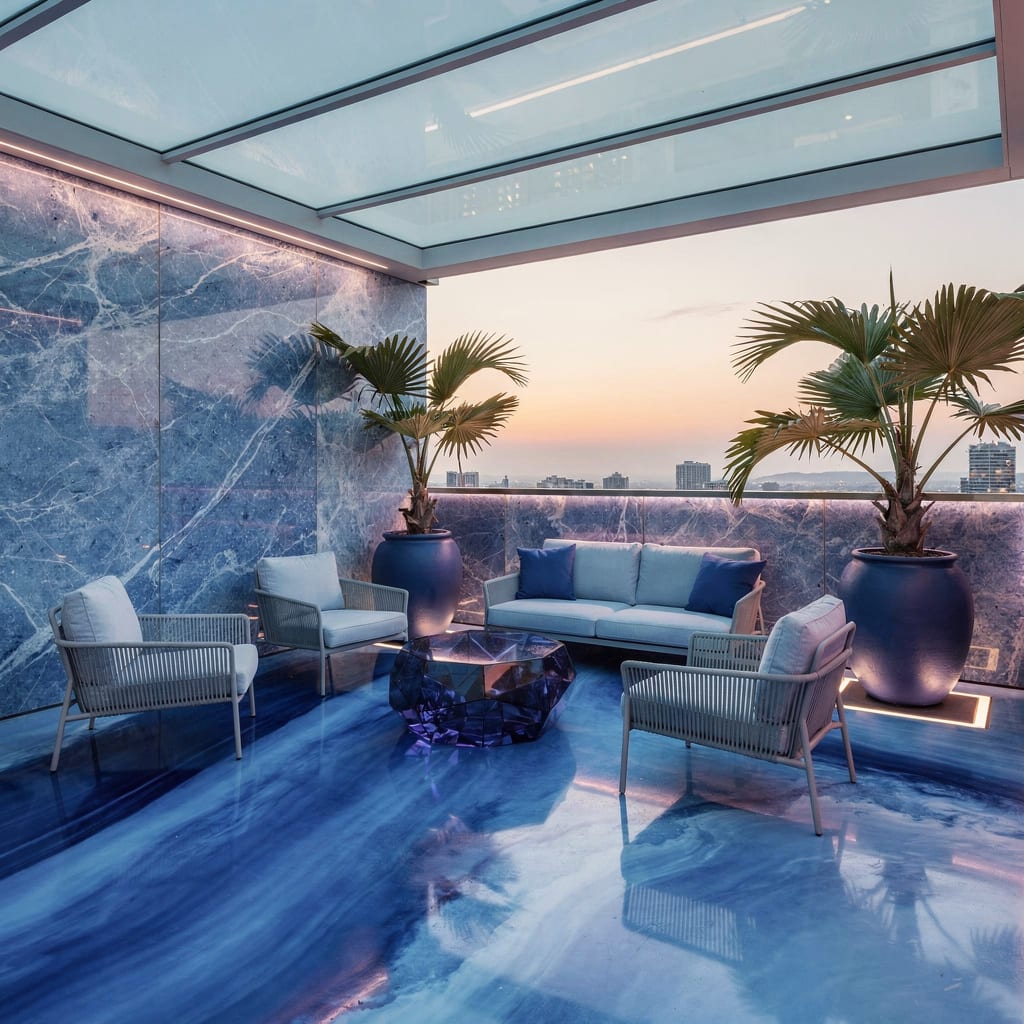 Pour a Seamless Blue Gradient