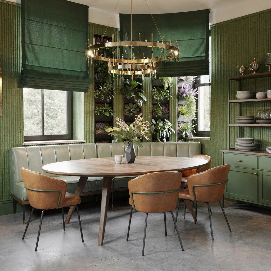 Ribbed Texture & Banquette Seating