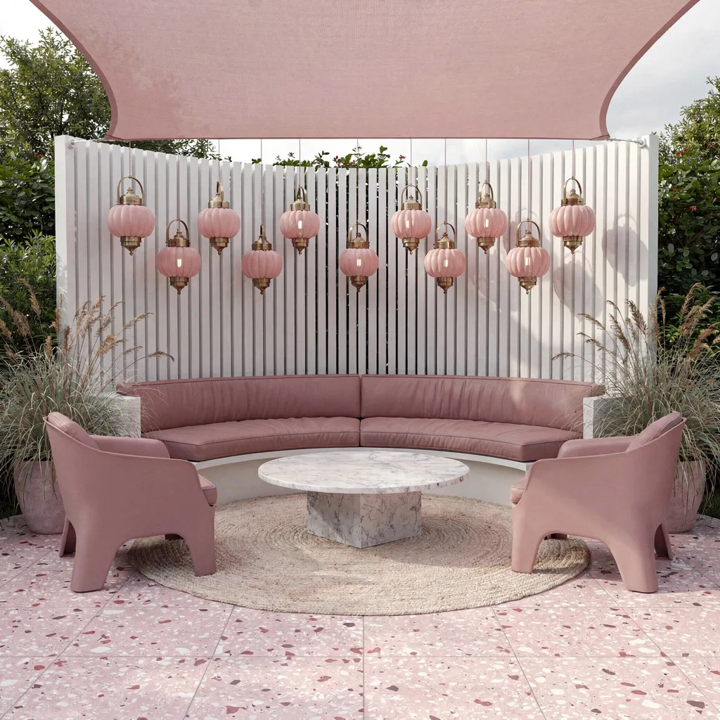 Build a Curved Millennial Pink Oasis