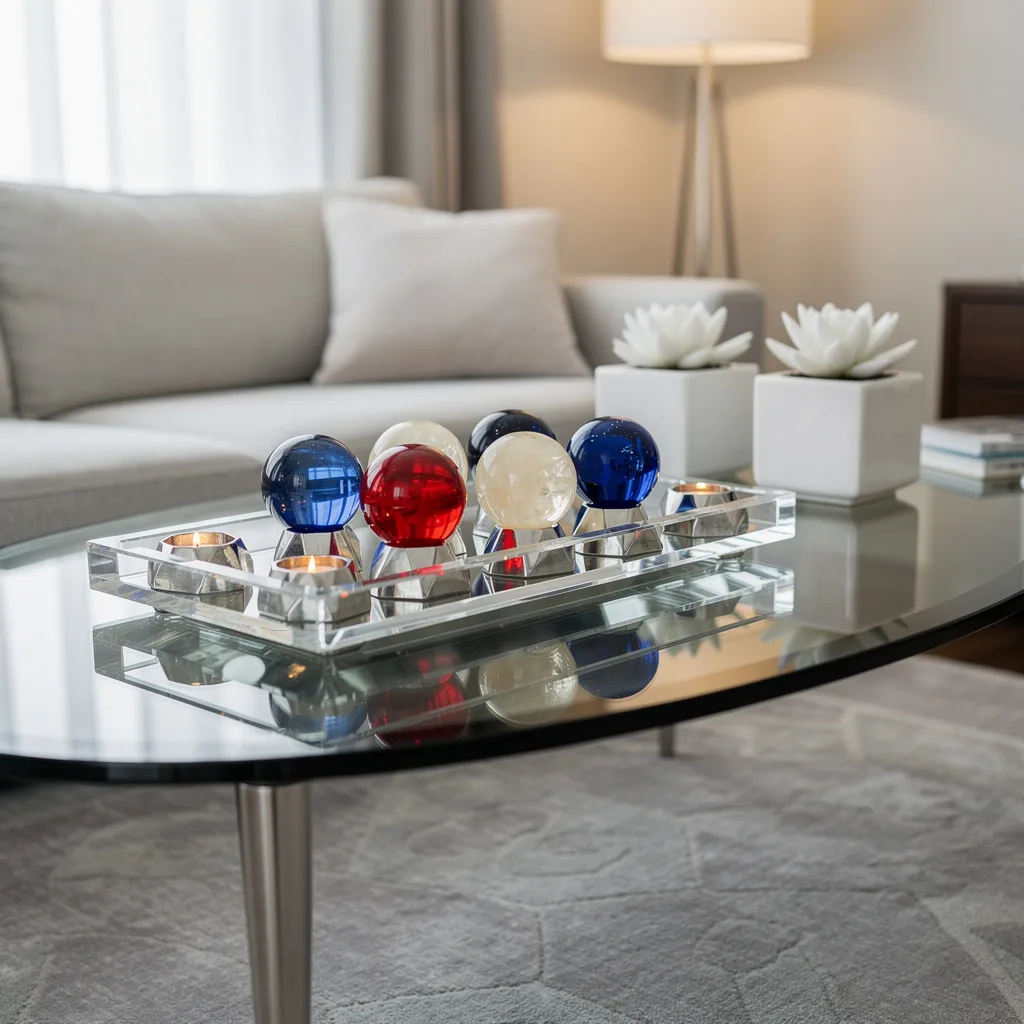 Glass Spheres—Minimalism With Patriotic Swag