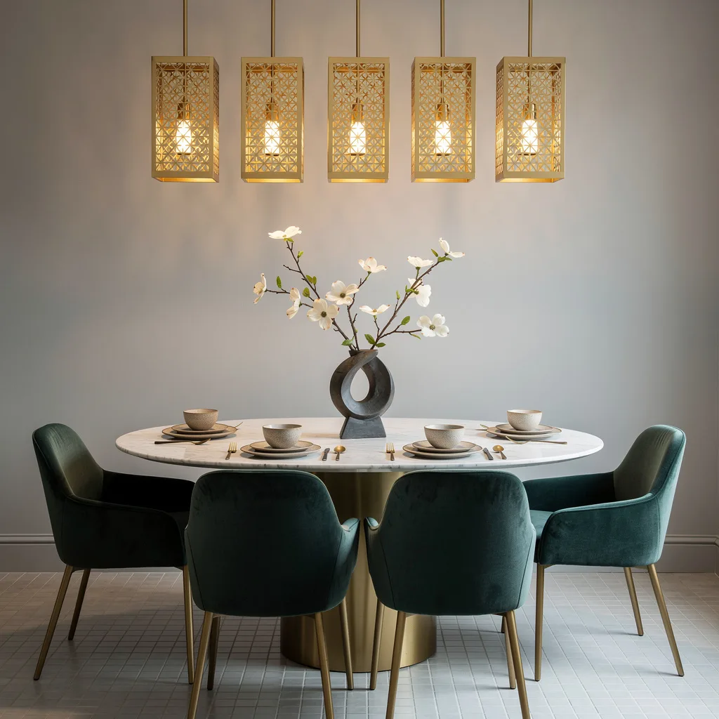 Gilded Geometry: Luxe Up Your Dining Nook