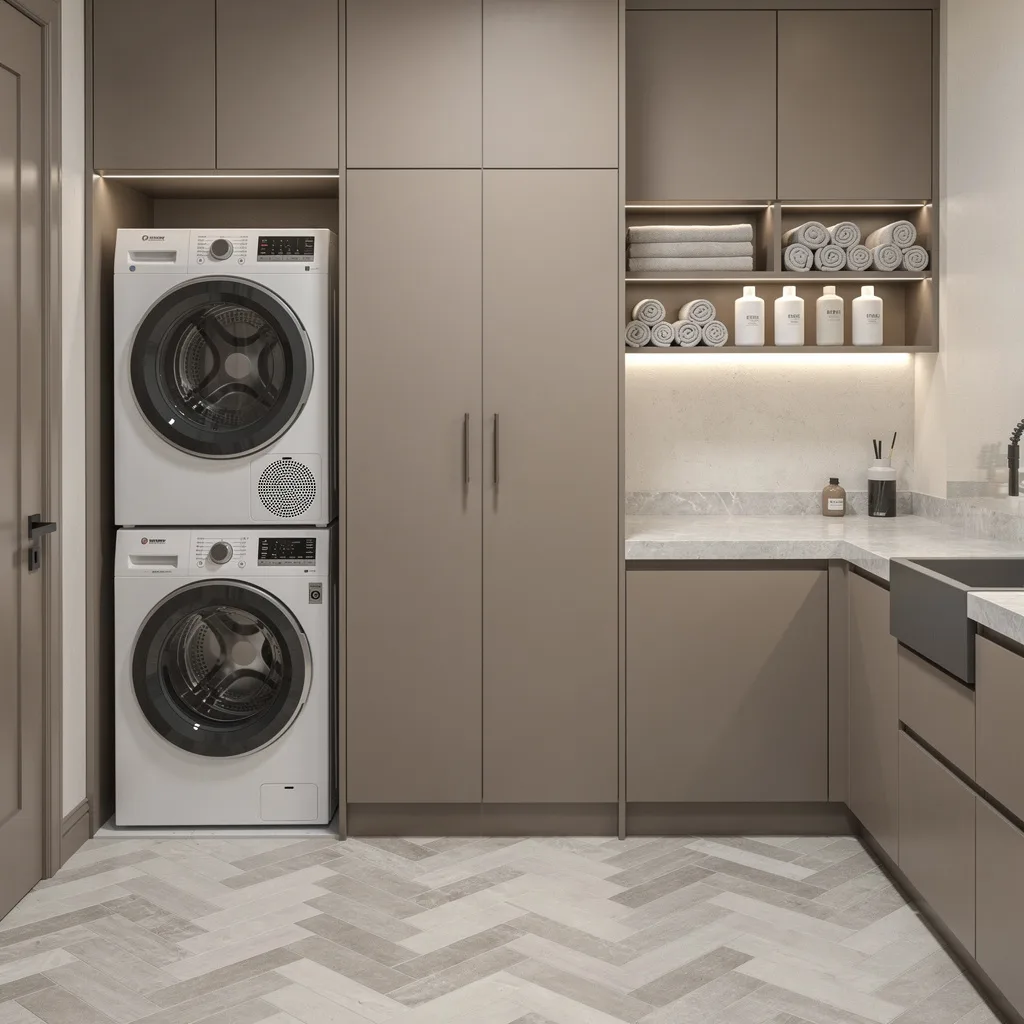 Hide Everything: Push-Latch Cabinets and Flushed Appliance Chic