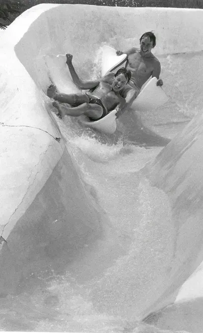 The Slippery Dip water slide on Beach Boulevard, Jacksonville FL