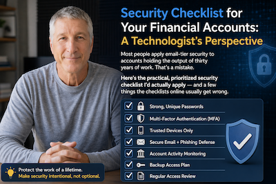 Security Checklist for Your Financial Accounts: A Technologist's Perspective