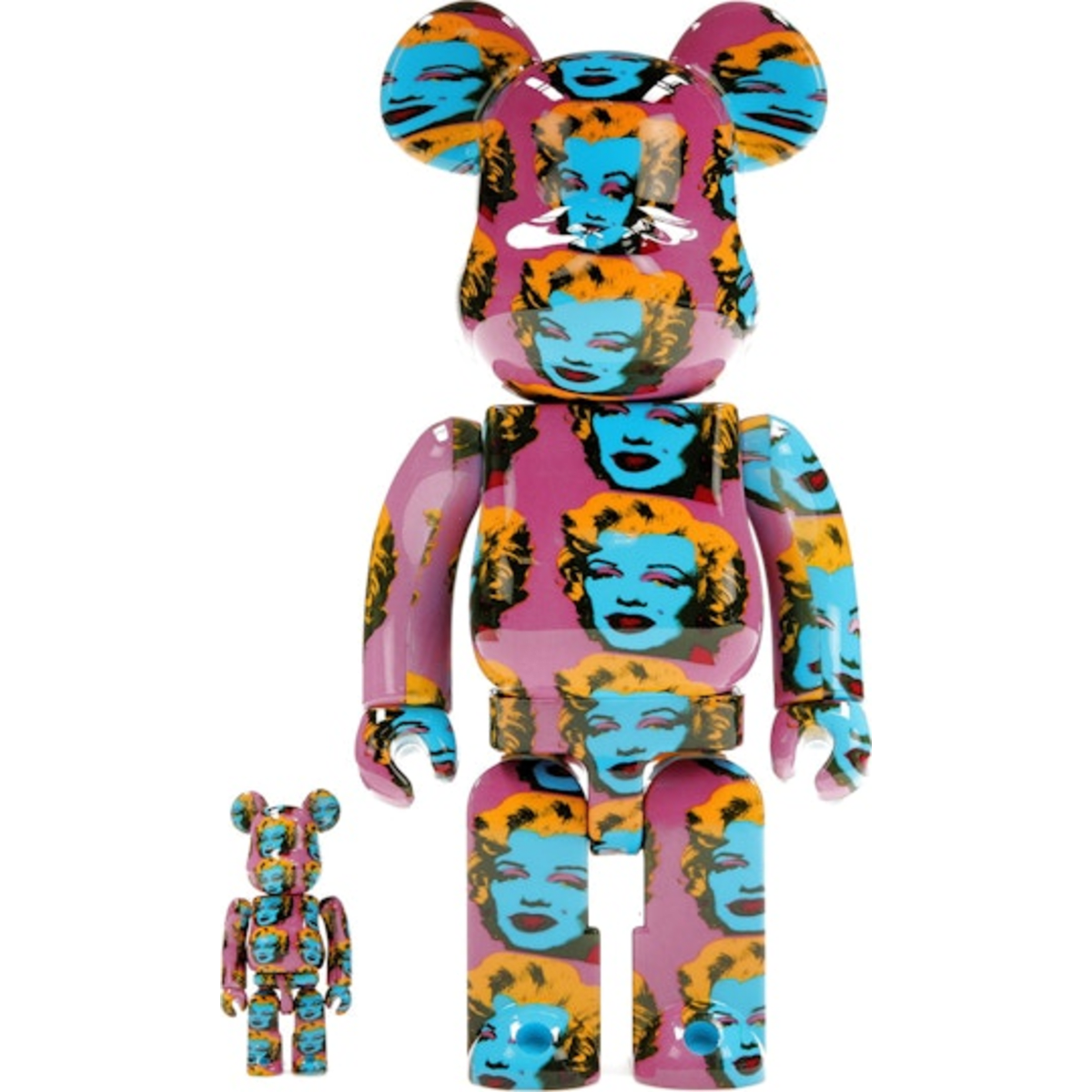 Bearbrick Andy Warhol Marilyn Monroe #2 100% & 400% Set