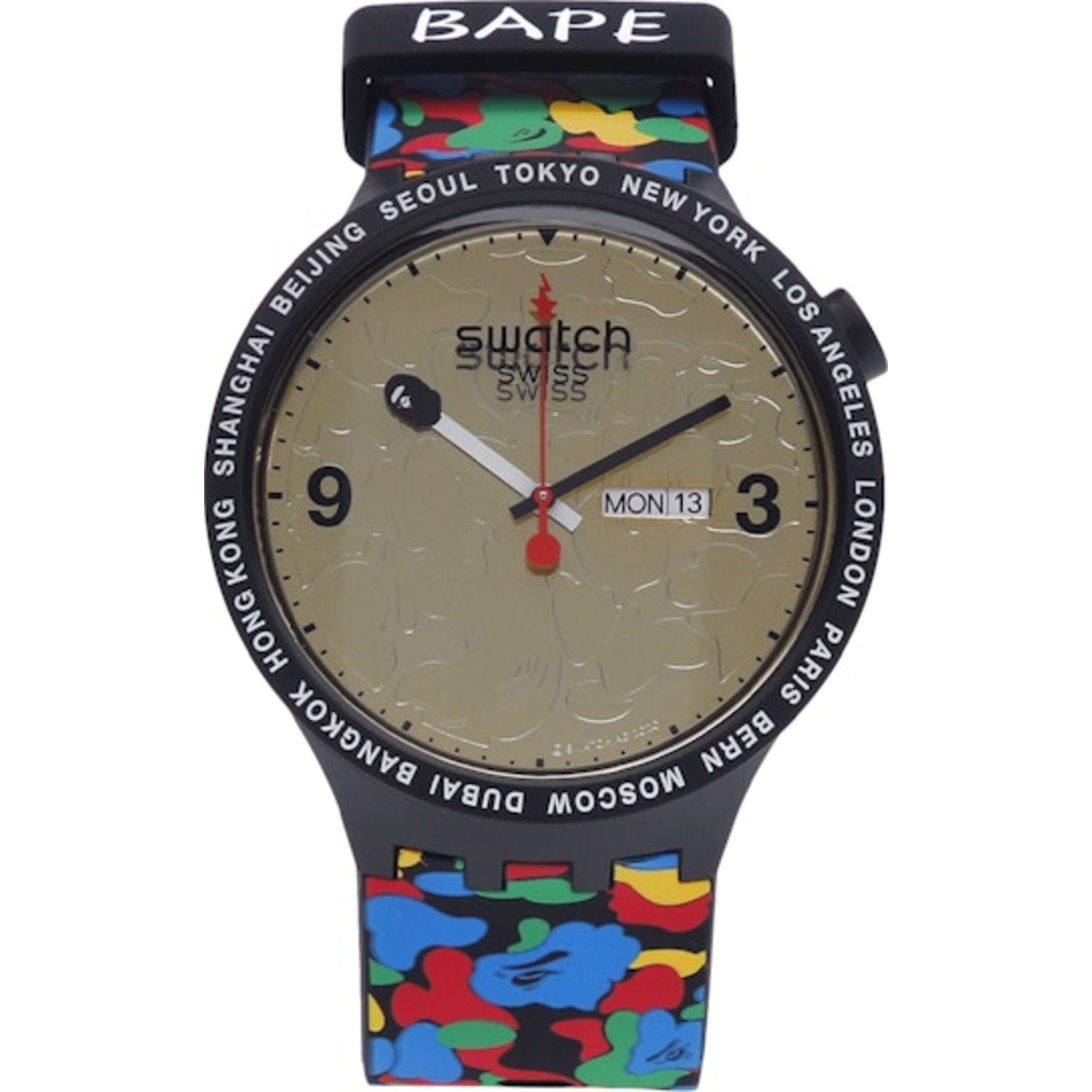 Swatch x Bape Black Camo