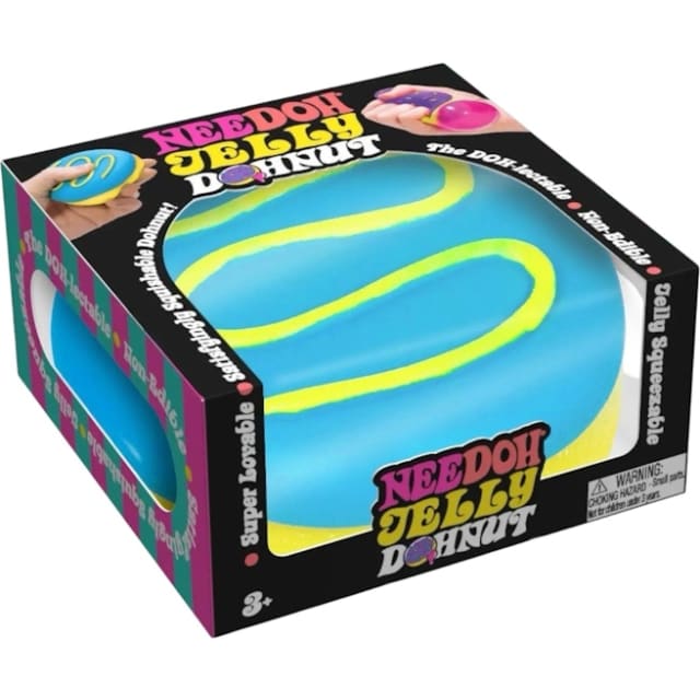NeeDoh Jelly Dohnut Squishy Fidget Toy Blue