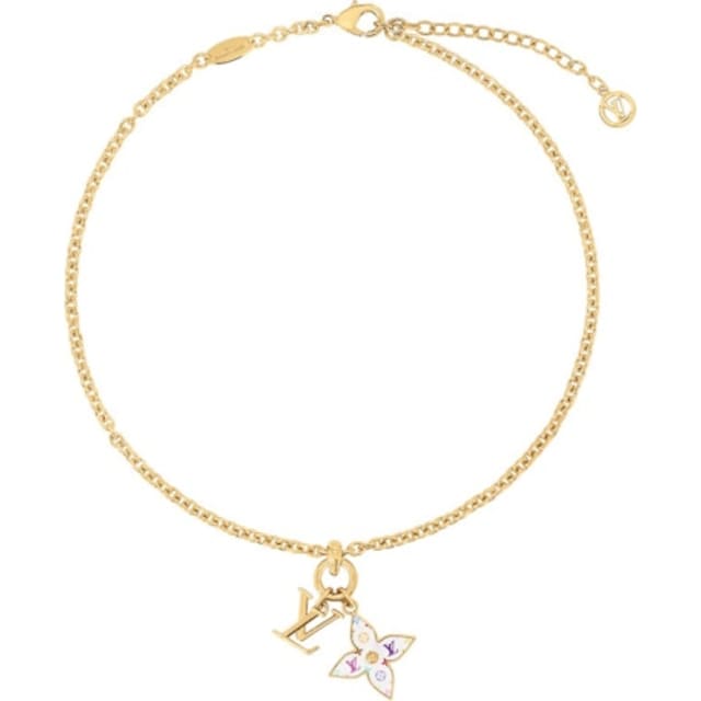 Louis Vuitton x Takashi Murakami Monogram Multicolor Necklace Gold-tone