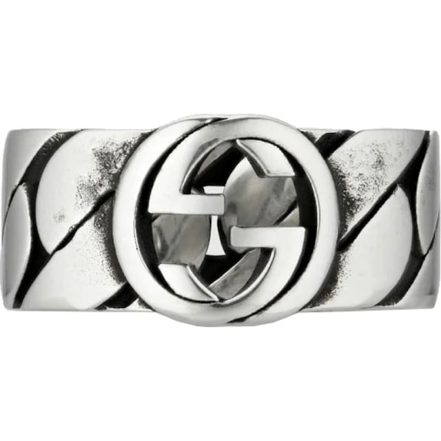 Gucci Ring With Interlocking G Silver Metal
