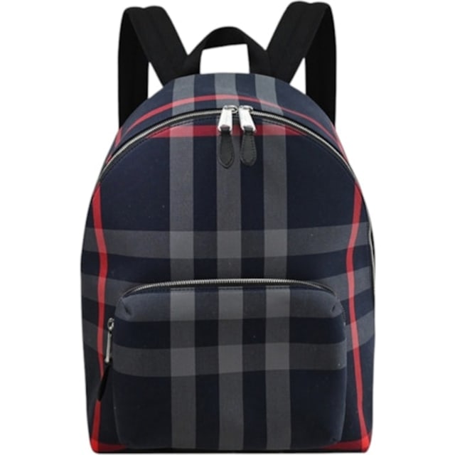 Jeff Check Backpack Navy/Grey