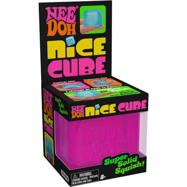 NeeDoh Nice Cube Squishy Fidget Toy Pink