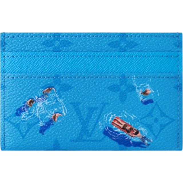 Louis Vuitton Pool Double Card Case Blue Lagoon