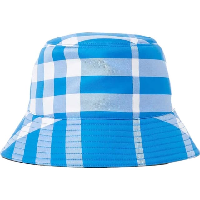Check Baseball Cap Blue/White