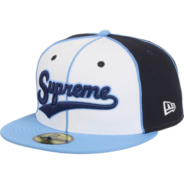 Supreme x New Era Piping Script Logo Cap Navy