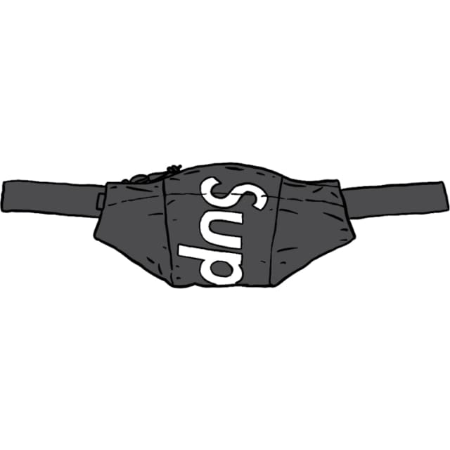 Waterproof Reflective Speckled Waist Bag Black