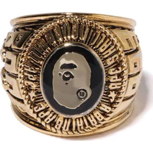 BAPE College Ring Gold