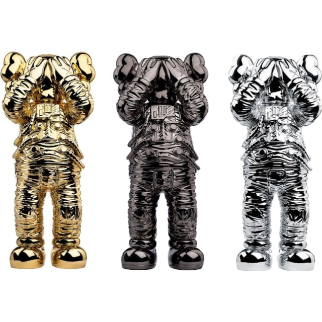 KAWS Holiday Space Figure Gold/Black/Silver Set