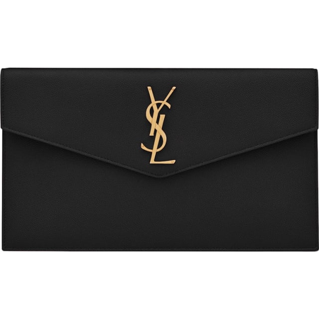 Uptown Pouch Grain de Poudre Embossed Black