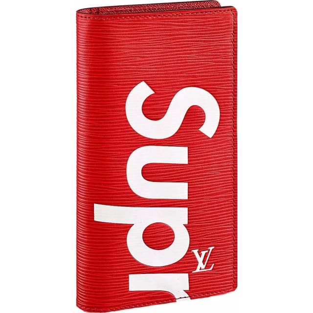 Louis Vuitton x Supreme Brazza Wallet Epi Red