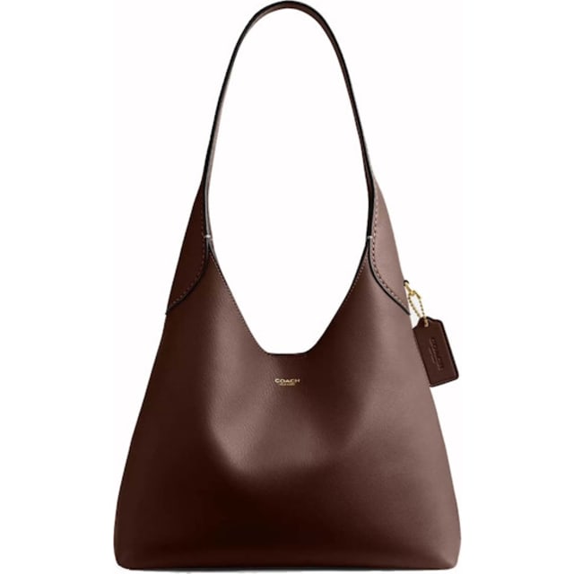 Brooklyn Shoulder Bag 28 Smooth Leather/Brass/Maple