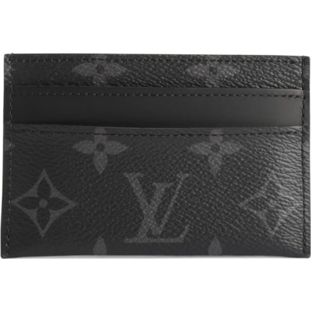 Louis Vuitton Card Holder Porte Cartes Double Monogram Eclipse Black/Grey