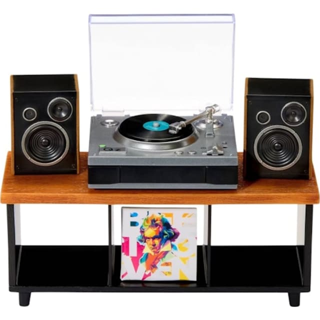 MGA Entertainment MGA's Miniverse Mini Collectibles Mini Playable Record Player Featuring Beethoven Real Music Record Player