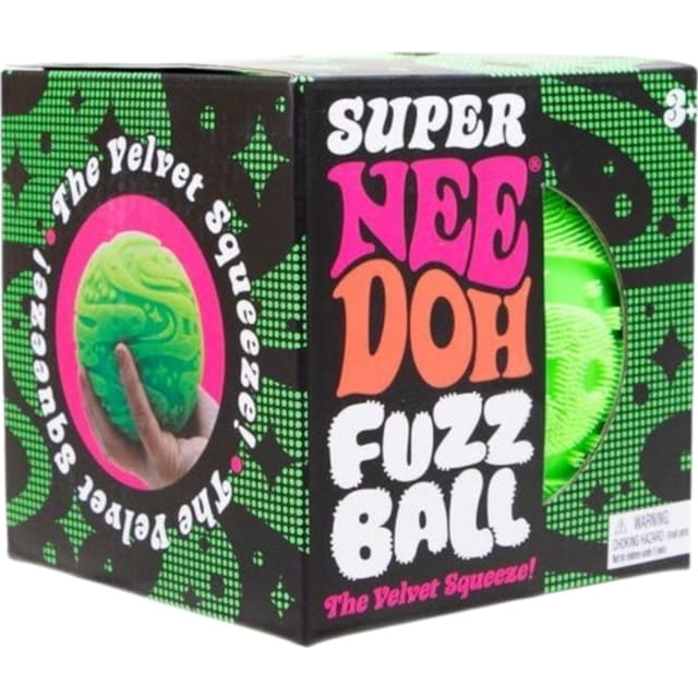 NeeDoh Super Fuzzball Squishy Fidget Toy Green