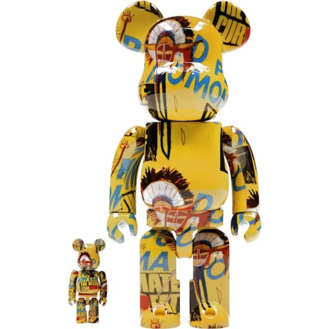 Bearbrick Andy Warhol x Jean-Michel Basquiat #3 100% & 400% Set