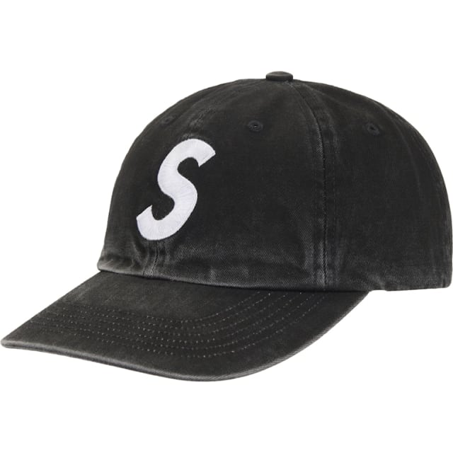 Supreme Pigment Coated 2-Tone S Logo 6-Panel Black