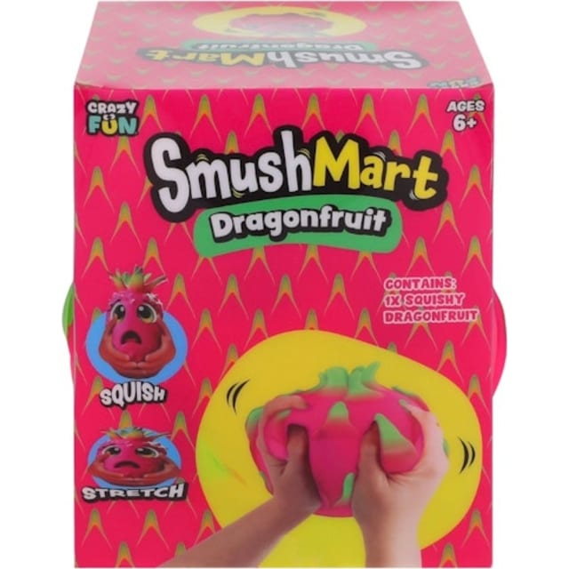 Crazy Fun Smush Mart Dragon Fruit Squishy Toy