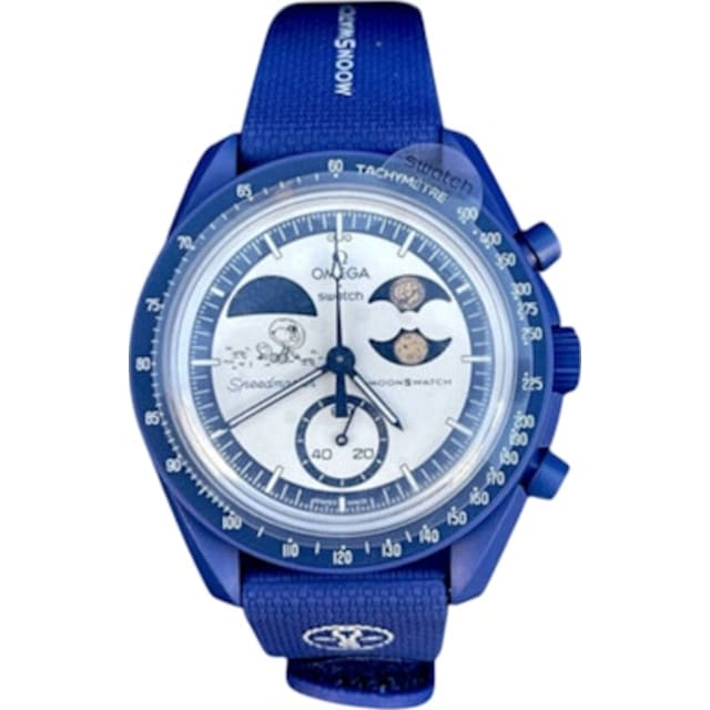 Swatch x Omega Bioceramic Moonswatch Mission To Earthphase Moonshine Snoopy Gold (Hunters Moon) SO33N703L
