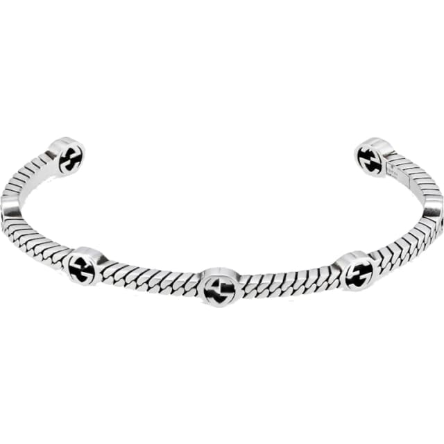 Gucci Thin Interlocking G Bracelet Silver