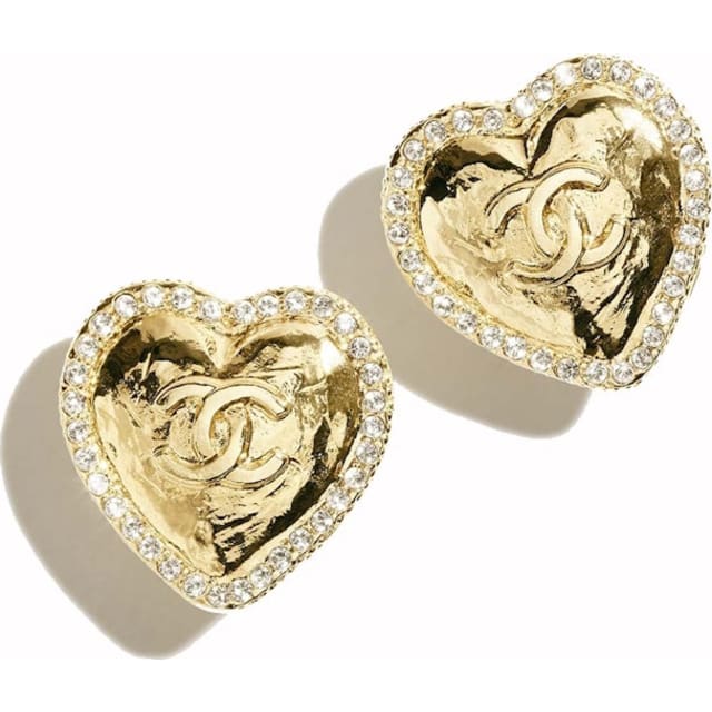 Chanel Stud Earrings Gold/Crystal (ABD072 B16157 NW375)