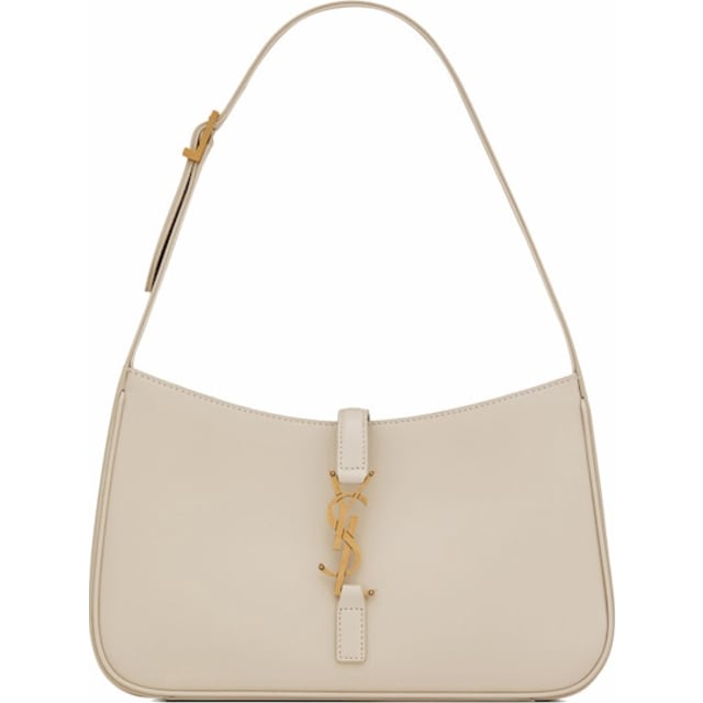 Le 5 A 7 Hobo Bag In Smooth Leather Blanc Vintage