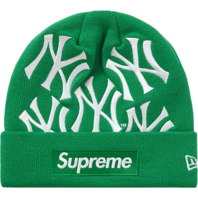Supreme New York Yankees New Era Box Logo Beanie Green
